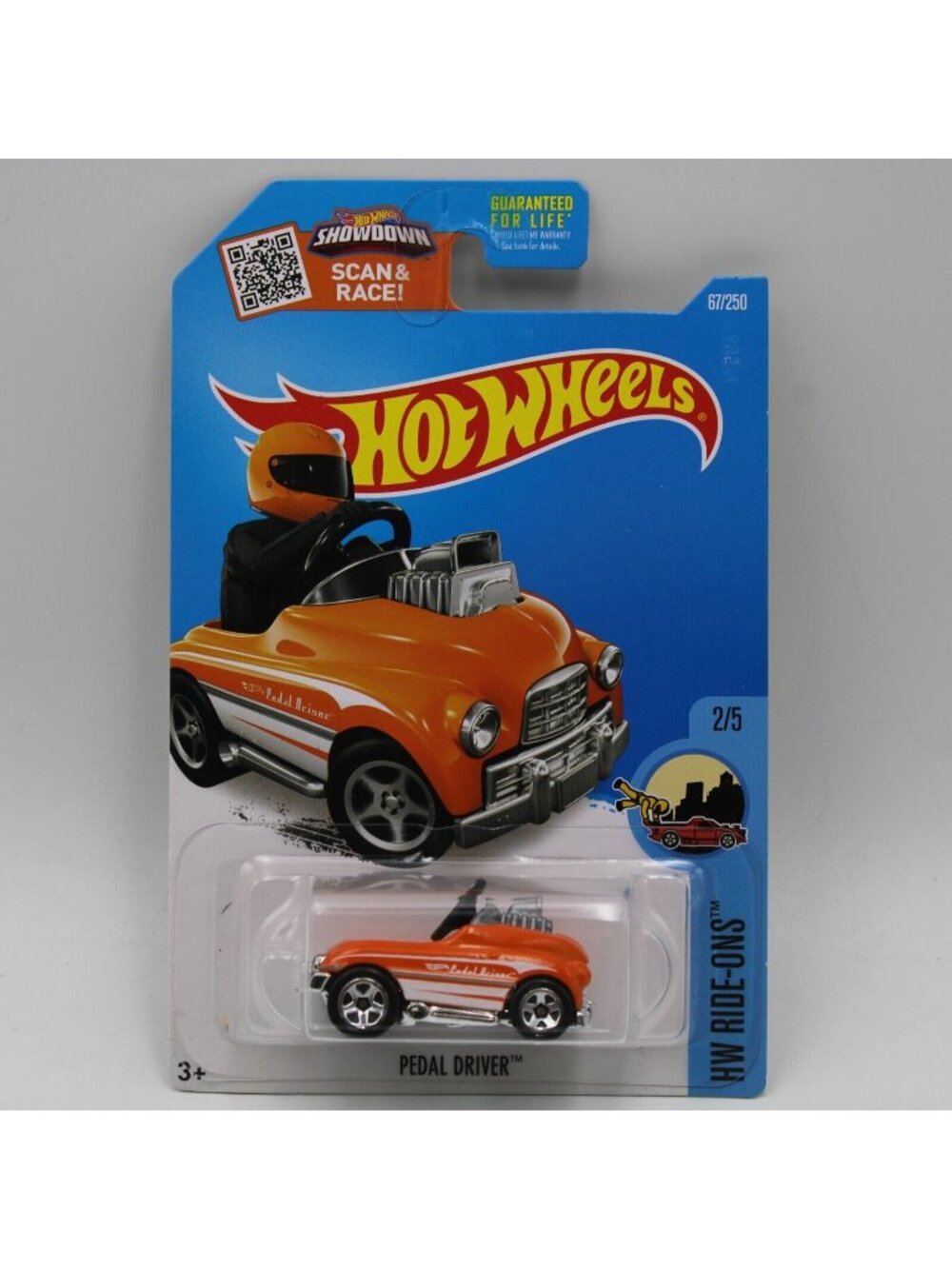Hot Wheels Pedal Driver Car Orange 2016 HW Ride-Ons 2/5 67/250